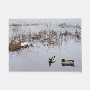 Two Pairs of Ducks  Doormat