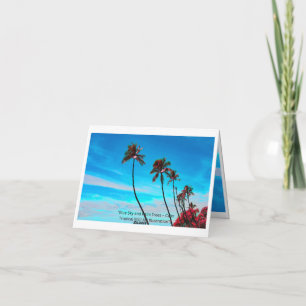 Two Palm Trees Wall Art Tropical Minimalist Holiday Card