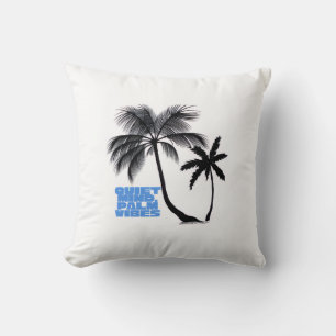 Two Palm Trees Wall Art Tropical Minimalist Throw Pillow