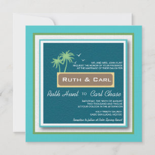 Two Palms - Beach Wedding Invitations