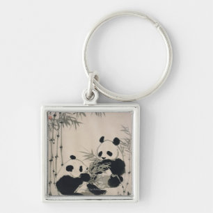 Two Pandas Keychain