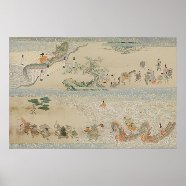 Two Panels from Scroll Poster (Front)