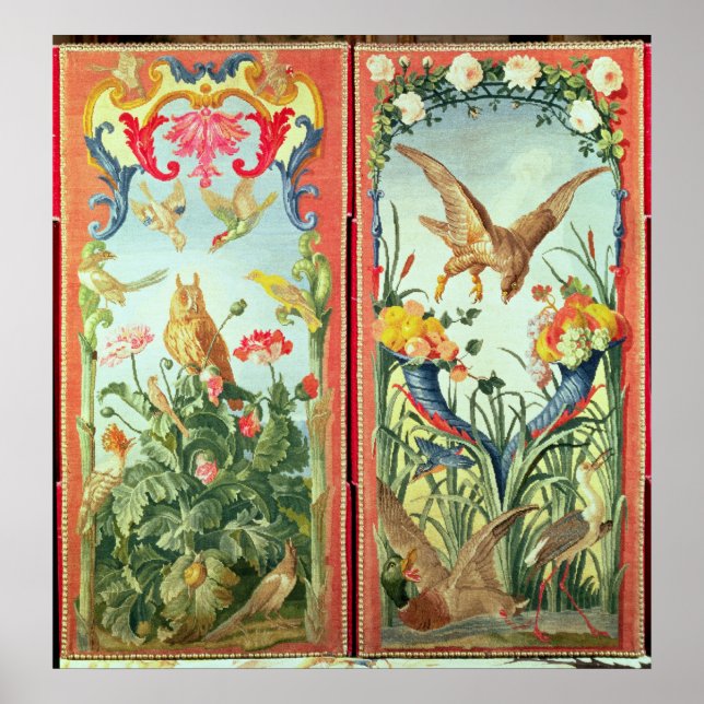 Two panels of carpet made into a folding poster (Front)