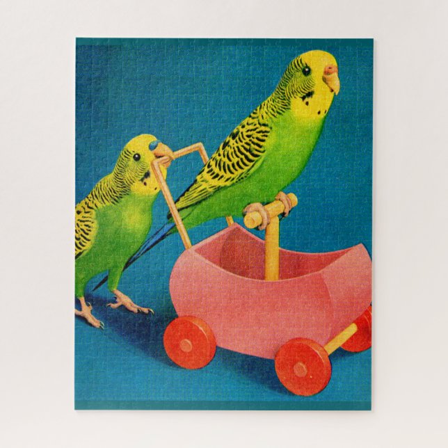 two parakeets jigsaw puzzle (Vertical)