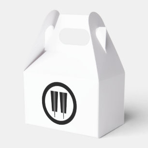 Two parallel Fans in circle Favor Box