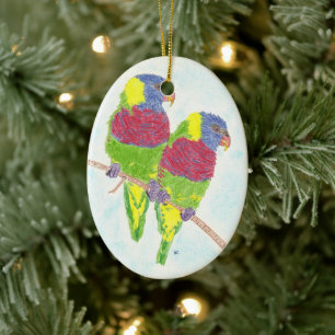 Two parrots ornament