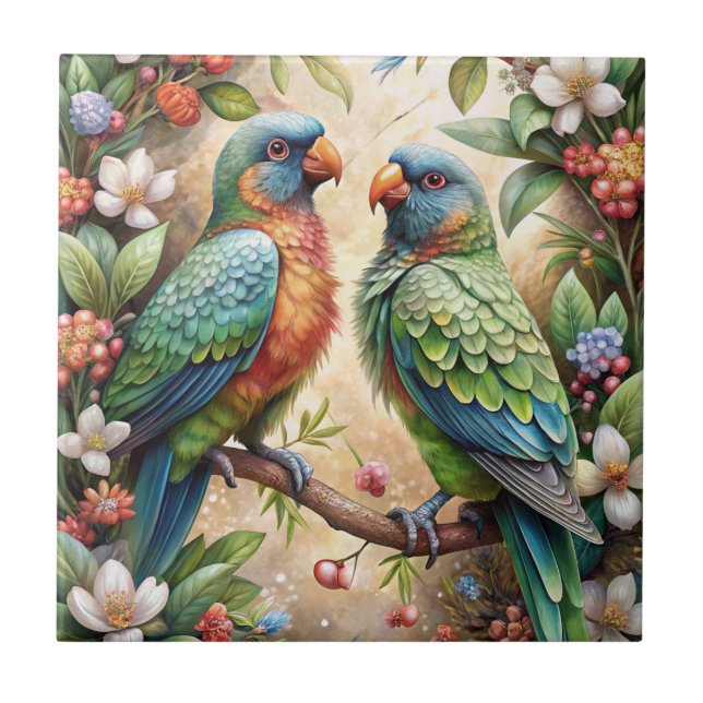 Two Parrots Tile (Front)