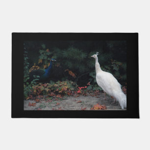 Two Peacocks Door Mat