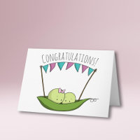 Two Peas Boy and Girl Newborn Congratulations Baby