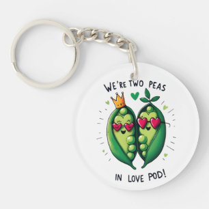 Two Peas in a Love Pod Adorable Valentines Keychain