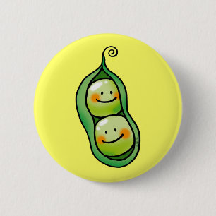 Two peas in a pod 2 inch round button