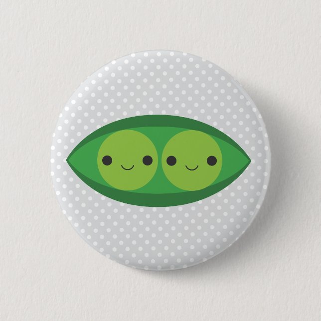 Two Peas in a Pod 2 Inch Round Button (Front)