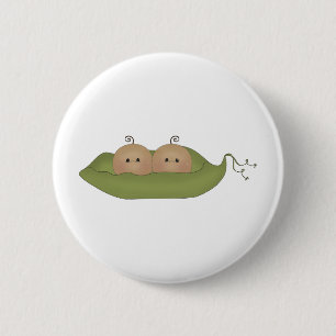 Two Peas In A Pod 2 Inch Round Button