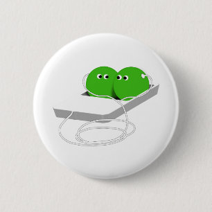 Two Peas In A Pod (Add Your Text) 2 Inch Round Button
