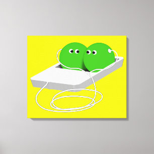 Two Peas In A Pod (Add Your Text) Canvas Print
