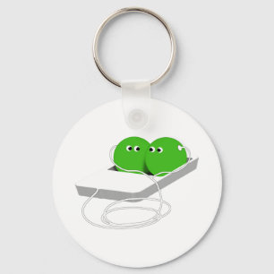 Two Peas In A Pod (Add Your Text) Keychain