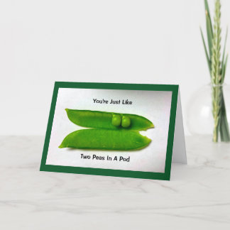 Two Peas In A Pod Anniversary Humour Card