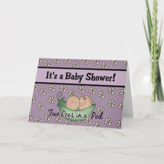 Two Peas In A Pod Baby Shower Invitations