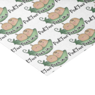 Two peas in a pod baby shower tissue paper