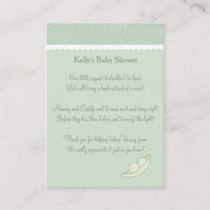 Two Peas In A Pod Book Request Enclosure Card