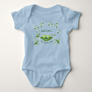 Two Peas in a Pod Boy Twins Baby Bodysuit