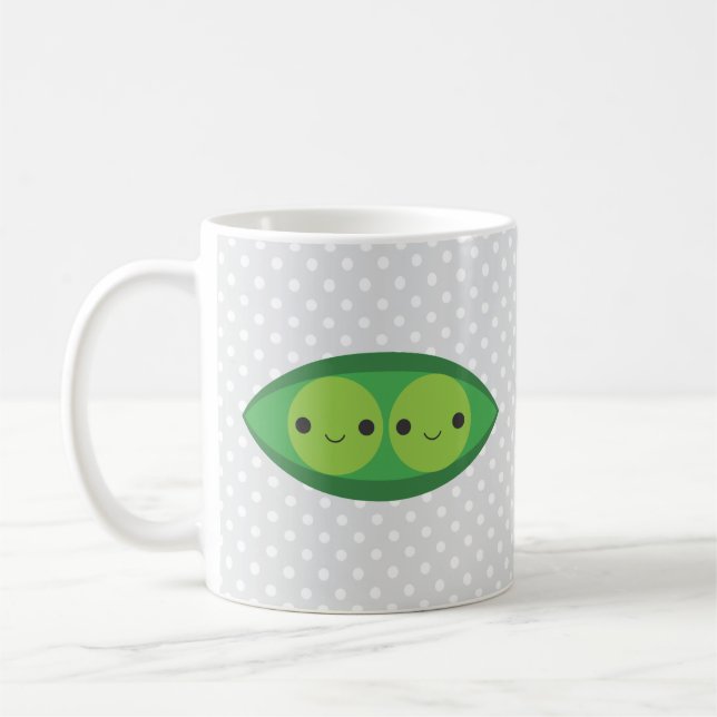 Two Peas in a Pod Coffee Mug (Left)
