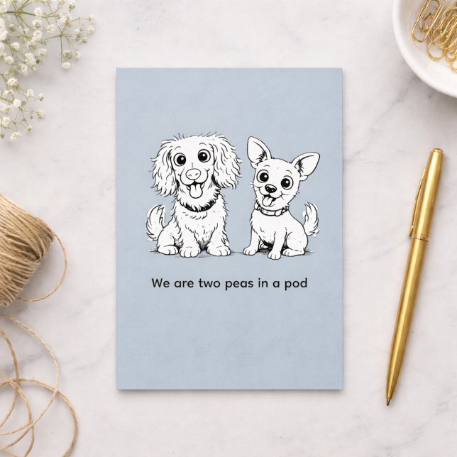 Two Peas In A Pod Funny Dogs Postcard (Creator Uploaded)
