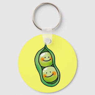 Two peas in a pod keychain
