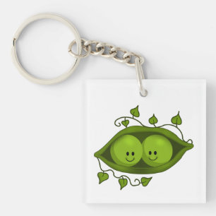 Two Peas In A Pod Keychain