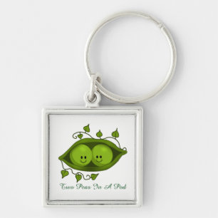 Two Peas In A Pod Keychain