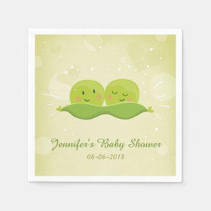 Two peas in a pod Paper Napkin Twins Baby shower