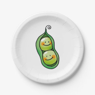 Two peas in a pod paper plate