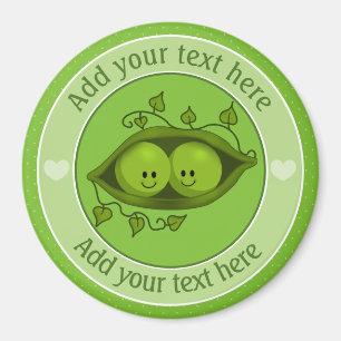 Two Peas In A Pod Personalized Magnet