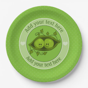 Two Peas In A Pod Personalized Paper Plate