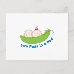 Two Peas In A Pod Postcard