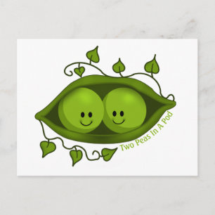 Two Peas In A Pod Postcard