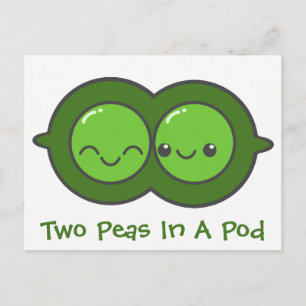 Two Peas In A Pod Postcard
