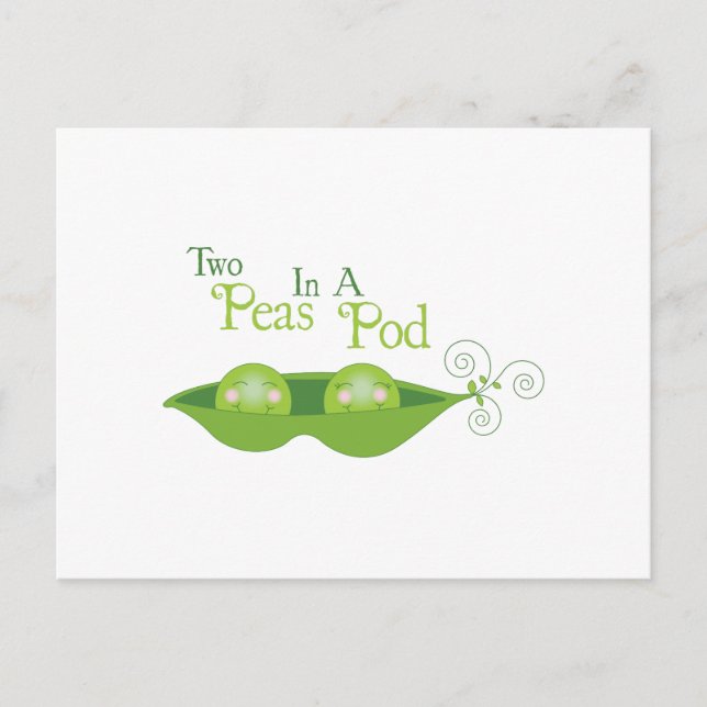 Two Peas in a Pod Postcard (Front)