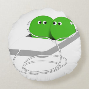 Two Peas In A Pod Round Pillow