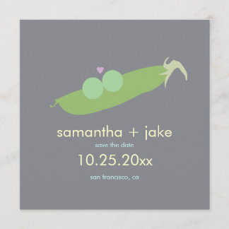 Two Peas in a Pod Save the Date: Grey Date