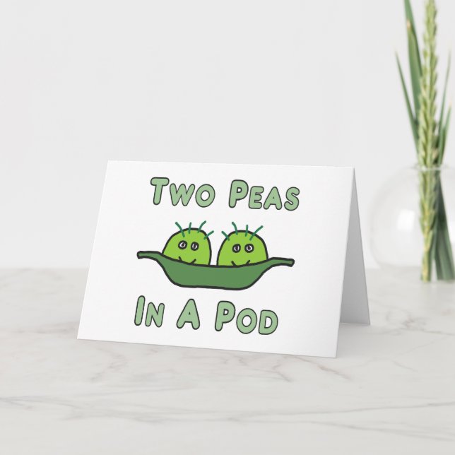 Two Peas In A Pod Thank You Card (Front)