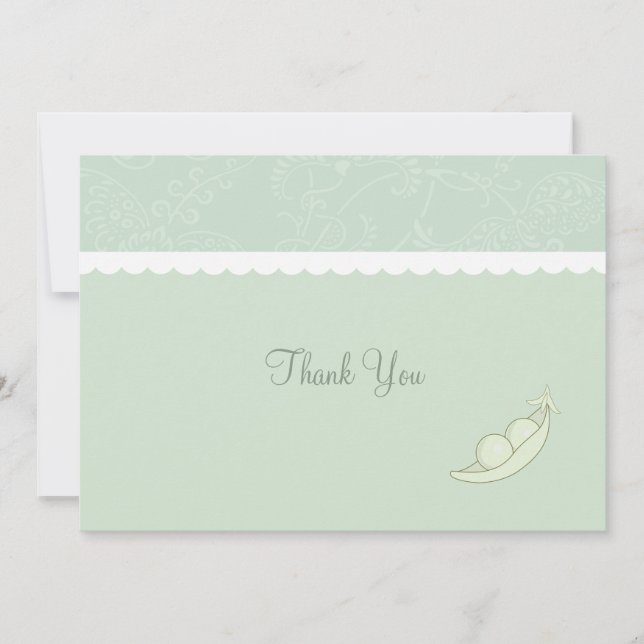 Two Peas In A Pod Thank You Card (Front)