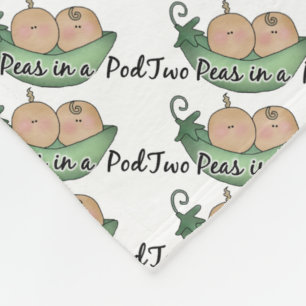 Two peas in a pod twin baby blanket