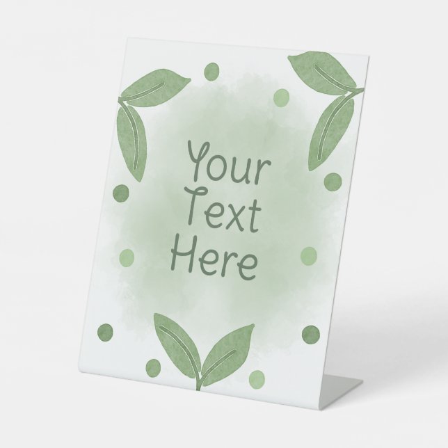 Two Peas In a Pod Twin Baby Shower Pedestal Sign (Front)