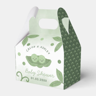 Two Peas In a Pod Twin Boys Baby Shower Favor Box