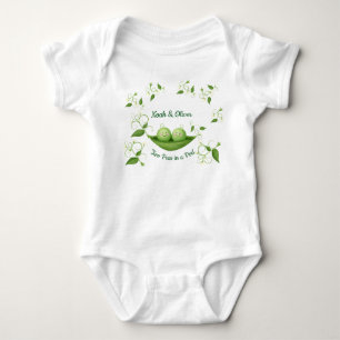 Two Peas in a Pod Twins  Baby Bodysuit