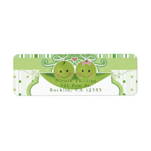 Two Peas in a Pod Twins Baby Shower Invitation