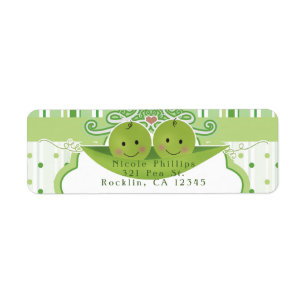 Two Peas in a Pod Twins Baby Shower Invitation