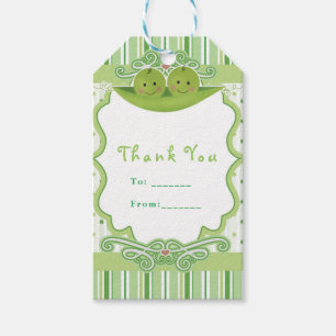 Two Peas in a Pod Twins Baby Shower Party Favor Gift Tags