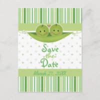 Two Peas in a Pod Twins Baby Shower Save the Date